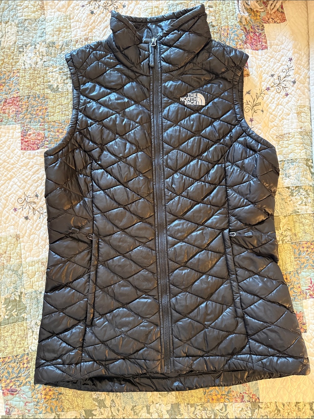 Vintage The North Face Women's Black Quilted Vest